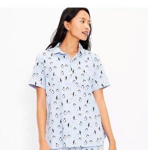 NWT. Loft Penguin Pajama Top